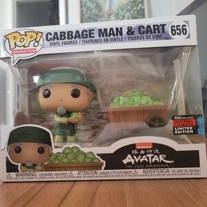 NEW ✨️ Funko POP Limited Edition Avatar the Last Airbender Cabbage Man & Cart